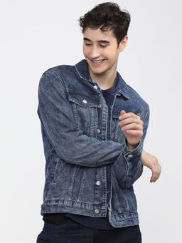 HIGHLANDER - Men Blue Washed Denim Jacket