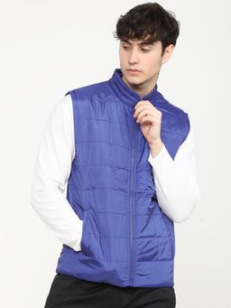 HIGHLANDER - Men Blue Quilted Jacket