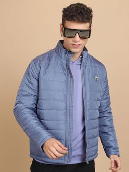 HIGHLANDER - Men Mock Collar Puffer Jacket-Blue