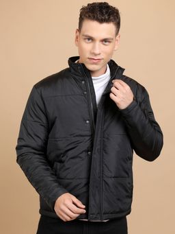 HIGHLANDER - Men Mock Collar Long Sleeve Zip Detail Padded Jacket