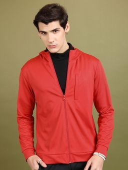 HIGHLANDER - Men Hooded Bomber Hoodie-Red