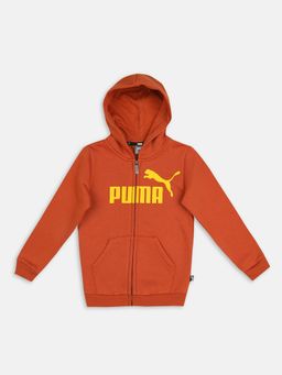 Puma - Ess Big Logo Boys Brown Hoodie