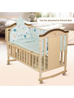 Mee Mee - Beige 12 in 1 Wooden Multi-Feature Baby Cot