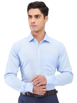 Park Avenue - Slim Fit Solid Light Blue Formal Shirt