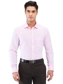 Park Avenue - Slim Fit Solid Medium Pink Formal Shirt