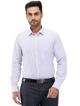 Park Avenue - Slim Fit Striped Medium Pink Formal Shirt