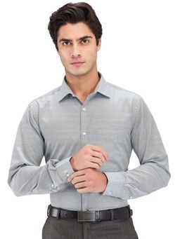 Park Avenue - Slim Fit Solid Medium Grey Formal Shirt
