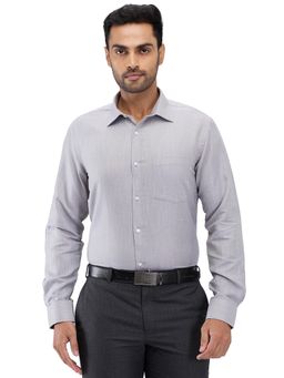Park Avenue - Slim Fit Solid Medium Grey Formal Shirt