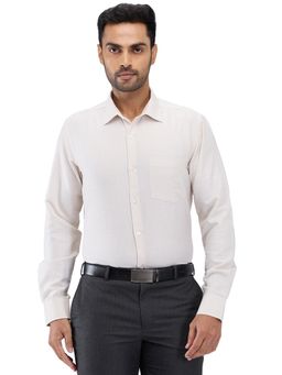 Park Avenue - Slim Fit Solid Light Fawn Beige Formal Shirt