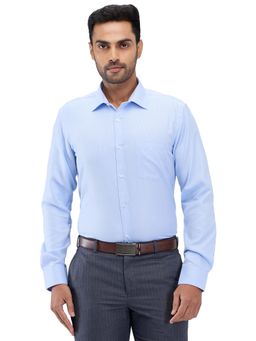 Park Avenue - Slim Fit Solid Medium Blue Formal Shirt