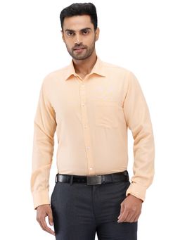 Park Avenue - Slim Fit Solid Medium Yellow Formal Shirt