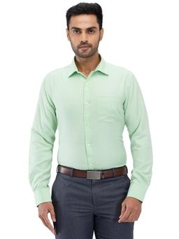 Park Avenue - Slim Fit Solid Medium Green Formal Shirt