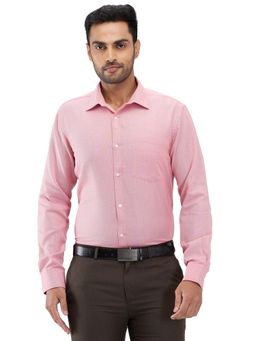 Park Avenue - Slim Fit Solid Medium Red Formal Shirt