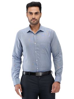 Park Avenue - Slim Fit Solid Dark Blue Formal Shirt