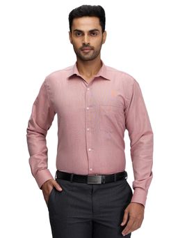 Park Avenue - Slim Fit Solid Medium Red Formal Shirt