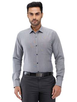 Park Avenue - Slim Fit Solid Medium Grey Formal Shirt