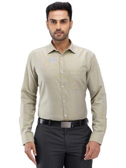 Park Avenue - Slim Fit Solid Medium Green Formal Shirt