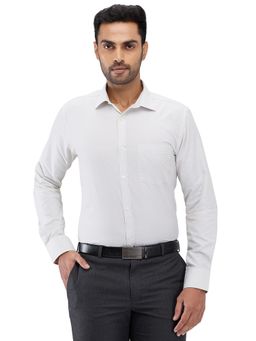 Park Avenue - Slim Fit Striped Light Green Formal Shirt