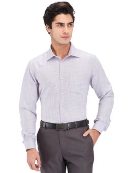 Park Avenue - Slim Fit Checks Medium Purple Formal Shirt