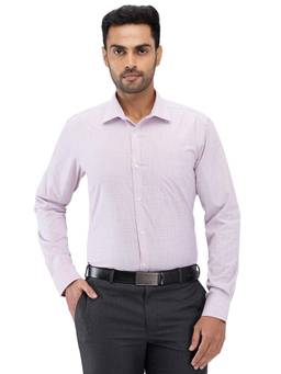 Park Avenue - Slim Fit Checks Medium Lavender Formal Shirt