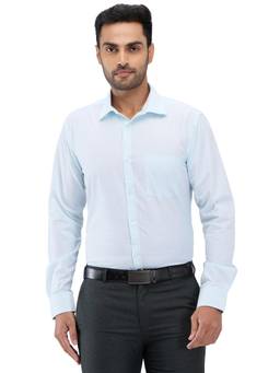 Park Avenue - Slim Fit Solid Light Blue Formal Shirt