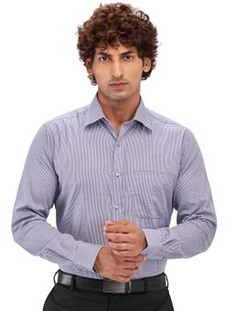 Raymond - Slim Fit Printed Dark Grey Formal Shirt