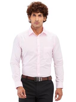 Raymond - Slim Fit Solid Medium Pink Formal Shirt