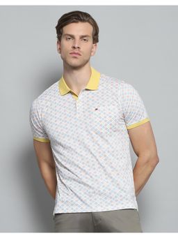 Monte Carlo - Mens Printed Yellow Collar Neck Half Sleeve T-shirt