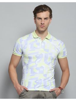 Monte Carlo - Mens Printed Yellow Collar Neck Half Sleeve T-shirt