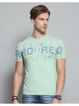 Monte Carlo - Mens Printed Green Round Neck Half Sleeve T-shirt