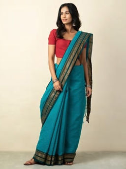 Fabindia - Cotton Woven Checks Sari