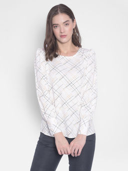 CRIMSOUNE CLUB - Women's White Printed Top
