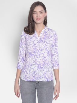 CRIMSOUNE CLUB - Women's Purple Printed Top
