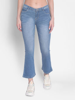 CRIMSOUNE CLUB - Women's Blue Bootcut Jeans