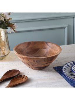 The Decor Mart - Wooden Salad Bowl Walnut