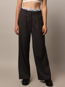 ONLY - Women Regular Fit High-Rise Grey Pant