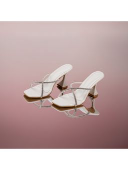 SCENTRA - Spain White Party Embellished Heels