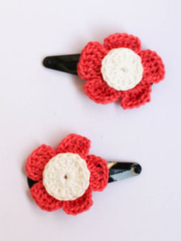 Woonie - Floral Handmade Hairclips (Pack of 2)