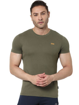 Jack & Jones - Olive Green Crew Neck T-shirt