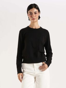 Calvin Klein - Black Textured Casual Sweater