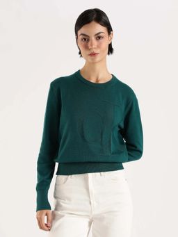Calvin Klein - Green Textured Casual Sweater