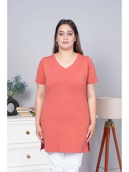 MLADA - Rust Solid/Plain Casual Top
