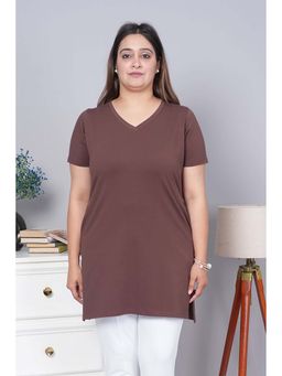 MLADA - Brown Solid/Plain Casual Top