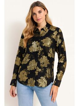 NOBARR - Black Printed Casual Shirt