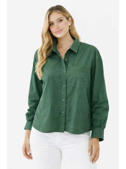 NOBARR - Green Solid/Plain Casual Shirt