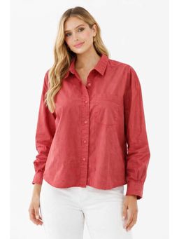 NOBARR - Rust Solid/Plain Casual Shirt