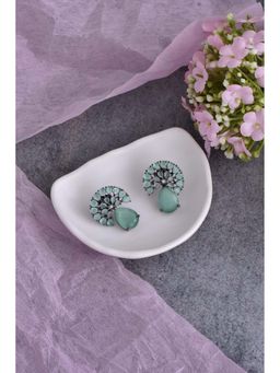 SWABHIMANN - Olive Emerald Stud Earrings