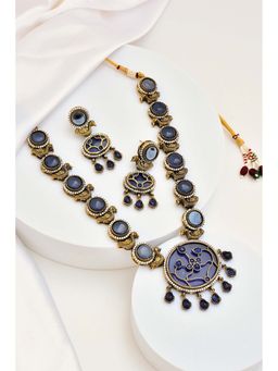 SWABHIMANN - Omya Sapphire Zirconia Necklace Set