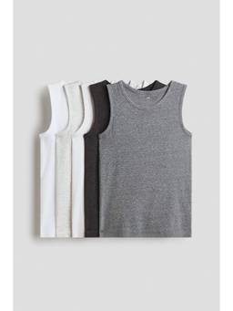 H&M - Boys Multi-Color 5-Pack Vest Tops