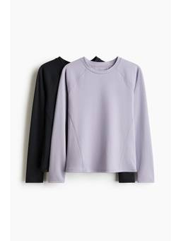 H&M - Girls Purple 2-Pack Sports T-Shirts With Dry move